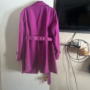 London Fog Magenta Trench Coat